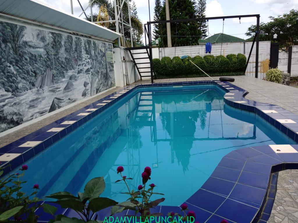 villa dn puncak 6 kamar kolam renang pribadi