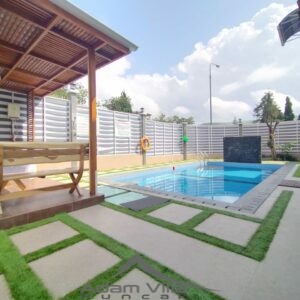 Villa Seruni Minimalis Puncak 4 Kamar Private Pool & Karaoke